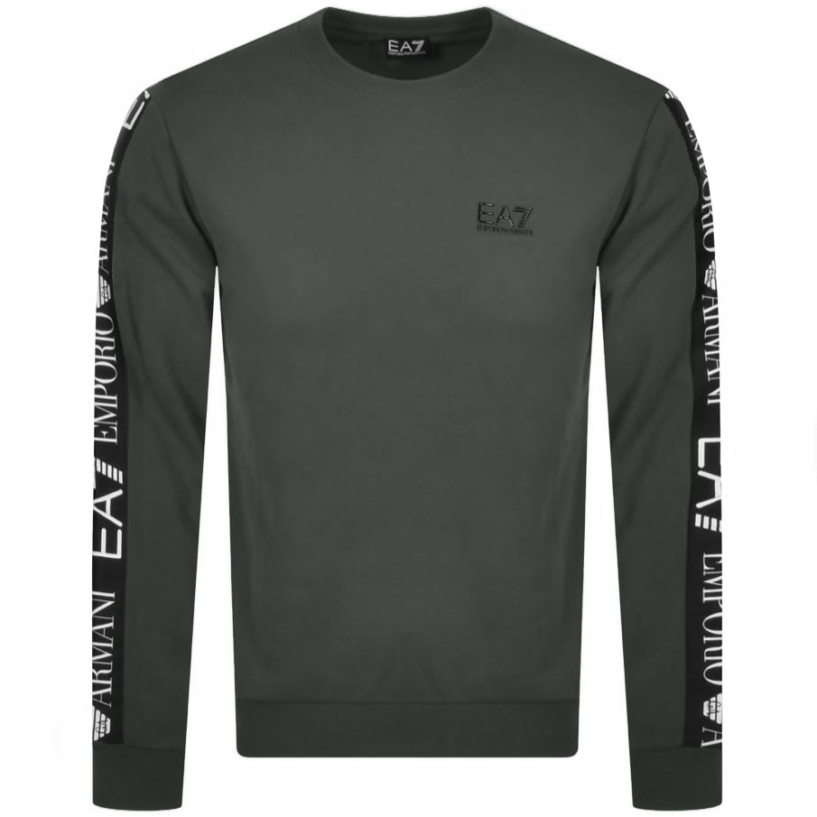 Alternative Image for ProductEA7 Emporio Armani Taped Logo Sweatshirt Khaki1